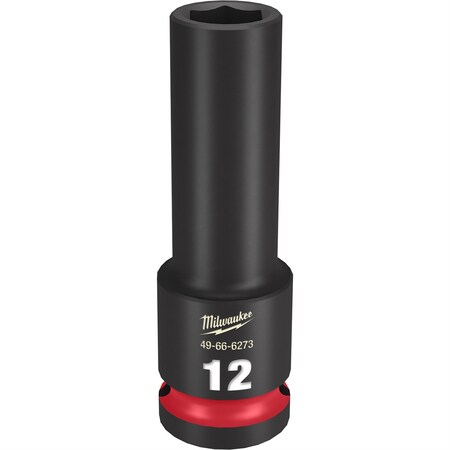Milwaukee Tool SHOCKWAVE Impact Duty? 1/2"Drive 12MM Deep 6 Point Socket 49-66-6273